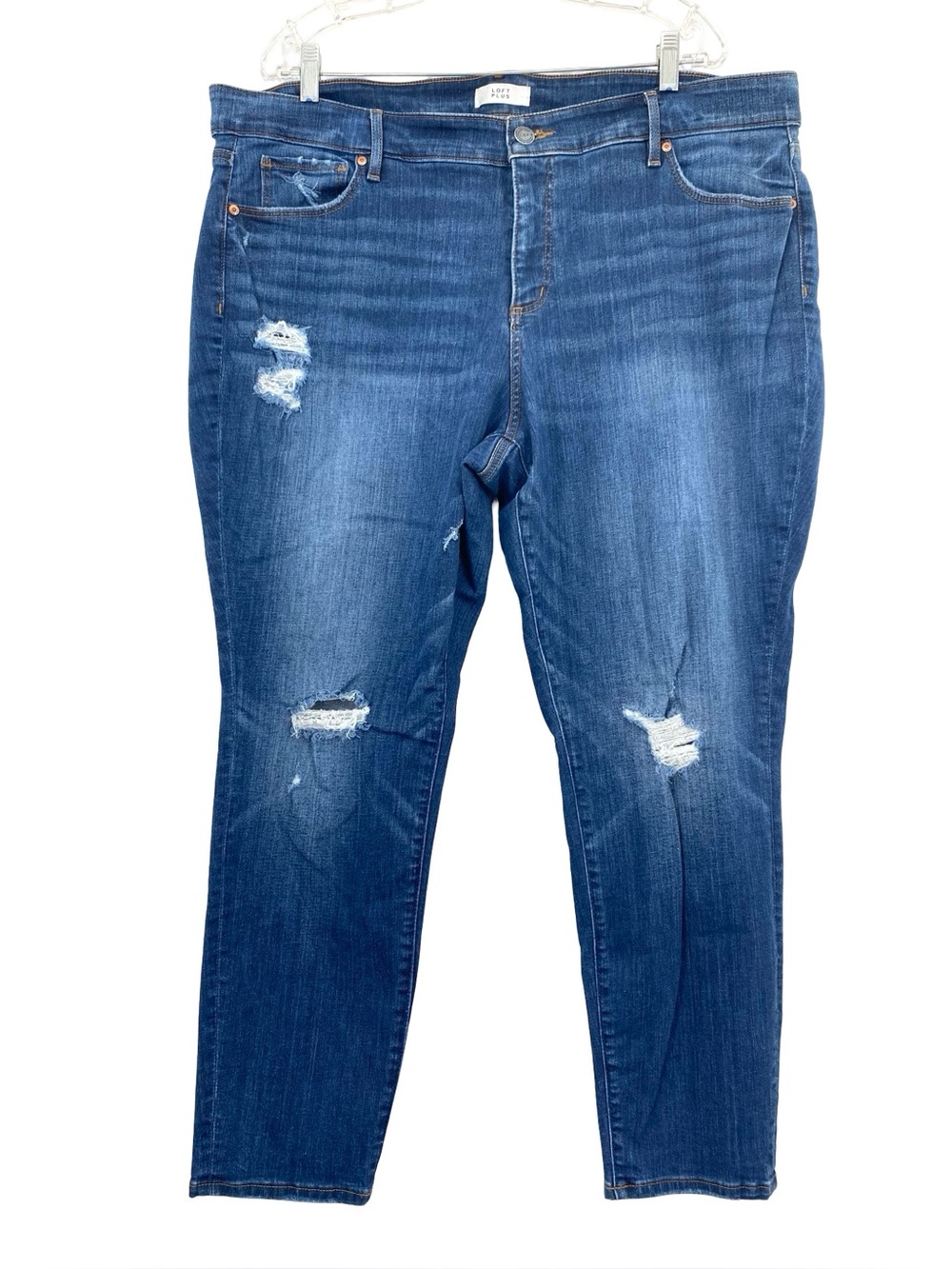 Loft Plus Distressed Skinny Jeans Size 22